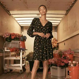 MADEWELL Tie Waist Mini Dress French Daisies II23